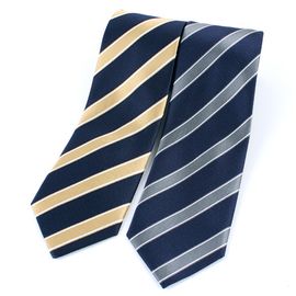 [MAESIO] KSK2702 100% Silk Stripe Necktie 8cm 2Colors _ Men's Ties, Formal Business Prom Wedding Party, All Made in Korea